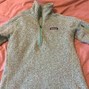 Patagonia Better Sweater 1/4 zip in mint green sz XS